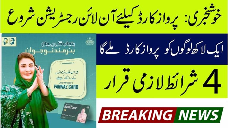 CM Punjab Parwaz Card Registration Portal 2026 How to Apply Online Step by Step Guide